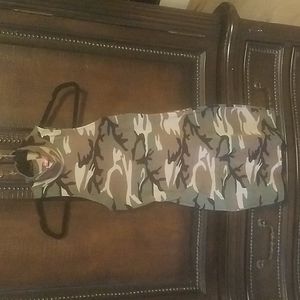 Body Central camo turtleneck bodycon dress size XS